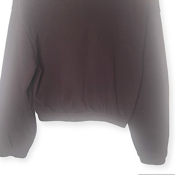 Zara Black‎ Pullover Cropped Hoodie Sweatshirt​​ - Picture 3 of 5
